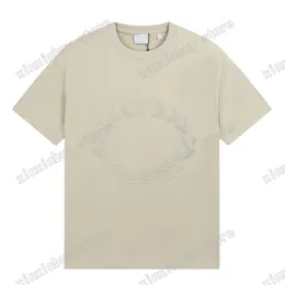 xinxinbuy m￤n designer tee t shirt paris blad broderi tryck kort ￤rmmullskvinnor vit svart aprikos xs-2xl