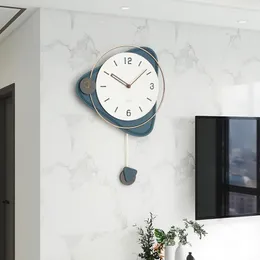 Relógios de parede Design de estilo nórdico moderno mecanismo de relógio silencioso Relogio de Parede decoração de casa digital para sala de estar