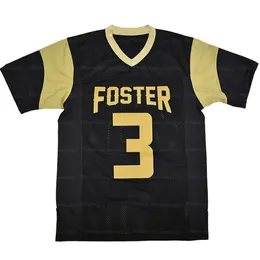 Custom Ceedee Lamb 3# Foster High School Football Jersey Sitched Black أي رقم اسم حجم S-4XL Jerseys