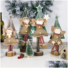 Christmas Decorations Pendant Drop Ornaments Angel Doll With Long Legs Xmas Tree Holiday Decoration For Home Navidad 1049 B3 Deliver Dh4Kc