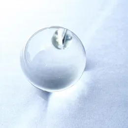 Ljuskrona kristall 30 mm transparent glas magiska släta bollar hängen julgran hängande droppar dekoration