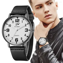 Wristwatches Relogio Masculino 2022 Fashion Mens Watches Simple Letters Casual Leather Business Quartz Man Clock