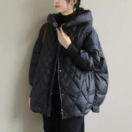 Kadın trençkotları 2022 Kore tarzı kadınlar aşağı ceket kısa ceket gevşek sıcak sonbahar kış vahşi gündelik dış giyim yüksek kaliteli manteau