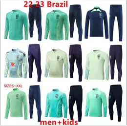 2022 World Brasilien Trainingsanzug Fußballtrikot G.JESUS COUTINHO Brasilien Camiseta de Futbol RICHARLISON Brasilien Fußballtrikot Maillot Kinderset Trainingsanzug