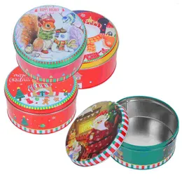 Present Wrap Christmas Cookie Tins Box Candy Tin Withboxes lock som ger container tinplatta fodral f￶rvaring Tomma containrar Santa burkar