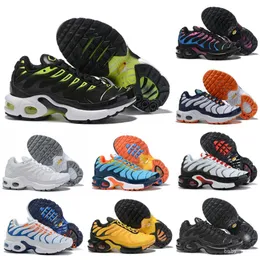Niños Niños Niños Atléticos TN zapatillas corriendo zapatos para bebés White Black Sports Fashion Trainer Gift2567