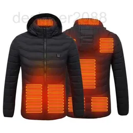 Diseñador de chaquetas para hombres calentados algodón de algodón tibio invierno para mujeres Cothing usb calefacción eléctrica chaqueta con capucha abrigo térmico e947