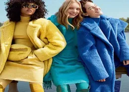 Women039S Fur Faux Women Long Jacket Solid Teddy Coat Coat Dressured Under Winter Winter Warm Wark Fake Fashion Ofterwear FEMA8841283