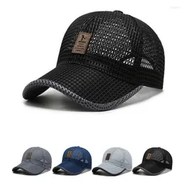 Top Caps Bahar Yaz Unisex Beyzbol Mektubu Nefes Alabilir Mesh Cap Moda Katı Dışarıda Ayarlanabilir Şapka UV Koruma Panama