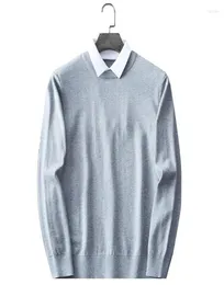 MEN039S Sweaters Men039s Erkekler Sahte Twopiece Pullover Gömlek Yakası Sweater Büyük Boy Hinli Örgü Üst Gri Siyah Sahte Triko Knitte8347619