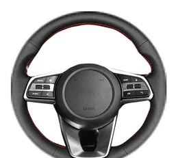 Car Steering Wheel Cover Artificial Leather Braid Anti-Slip For Kia K5 Optima 2019 Ceed 2019 Forte Cerato 2018