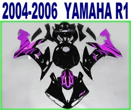 Spuitgieten ABS Plastic kuipkit voor Yamaha YZFR1 04 05 06 Zwart Purple Rairings Set YZF R1 2004 2005 2006 YQ264150351