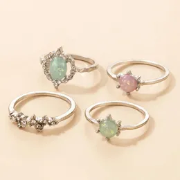 2022 Vintage Silber Farbe Schmetterling Joint Ring Sets Charms Schlange Biene Schmuck für Frauen Stern Zubehör 6 teile/sätze