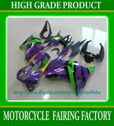 Purple Green Racing Fairing Kit Kawasaki Ninja 250R EX 250 2008 2008 2010 2011 EX250 08 09 10 11 RX19370581