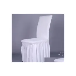 Camas de cadeira saia er banquet protetor de protetor decoração de planta estilo e elástico spandex paf12051 entrega de gota home jardim te otk5u