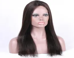 My Queen Siwss SIWSS Front Wig Wig Silk Straight European Peruvian Virgin Human Hair Wigs Full Lace 150 Densità6661851