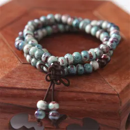 Strand Fashion 6mm Beads Beads Bracelet Chakra For Women Charm Ceramic йога Pulseras Accessorys Drop