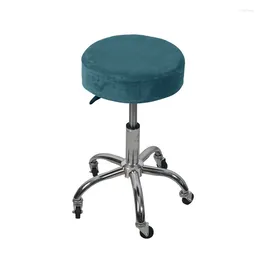 Chair Covers Dia 32-38CM Velvet Round Bar Stool Soft Slipcover With Elastic To Protect Upholstered Furniture