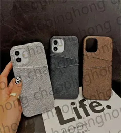 Fashion Phone Cases for iPhone 13 Pro Max Case I 12 Mini 11 X XR XS XSMAX 7 8 Plus Shell Luxury Designer Double Layer Card Holder 6656661