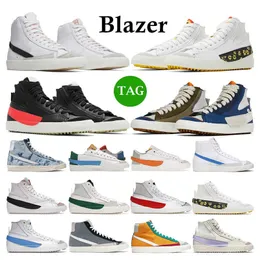 Blazer Mid 77 Designer Vintage Mens Casual Shoes Women Black White Unc Pink Oxford Orange Sail Powder Sport Sneakers Trainers