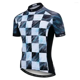 Racing Jackets Keyiyuan 2022 Men's Cycling Jersey Kort ￤rmar Cykling cykelskjorta L￤tt vikt Andningsvikt