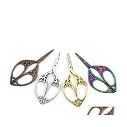 Kitchen Scissors Vintage Scissor Needlework Handicraft Embroidery Stitch European Retro Classic Craft Sewing Tailor Nw Thread Tool D Dhgse