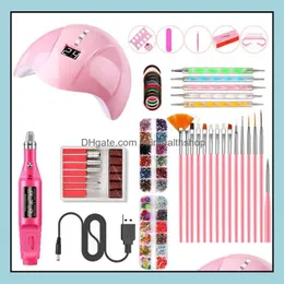 Nail Art Kits Dhs Home Diy Manicure Tool Set Smart Lamp Usb Polisher Pen Jewelry 2 Color Novice Beautif Drop Delivery Health Beauty Dhi2M