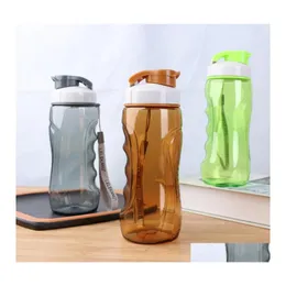 Tumblers 550Ml Plastic Water Bottle Antifall Sport Fitness Summer Outdoor Cam Climbing Travelling Bottles With Filter Drop Delivery Dhuoq