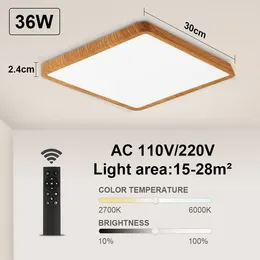 Nowoczesne lampy sufitowe LED 2,4 cm Ultra cienkie 24 W 36 W dla salonu sypialnia kuchnia wewnętrzna światło wewnętrzne