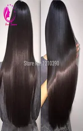 Uzun ipeksi düz insan saçı u kısım peruk siyah kadınlar için sidemiddle parça bakire brezilya upart peruk doğal renk8415157