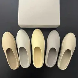 Sandals Fears of God The California Slip-On Zapatillas originales Luxurys Designers FOG Sliders Mujeres Almond Oat Cream Concrete Cement dfgdA