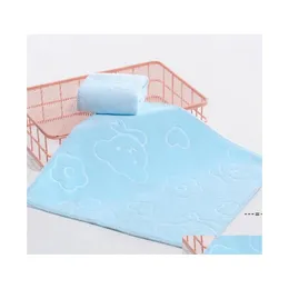 Towel 25X25Cm Household Microfiber Absorbent Face Wash Infant Garten Thicken Embossed Cartoon Bear Printed Towels Rre11616 Drop Deli Otemn