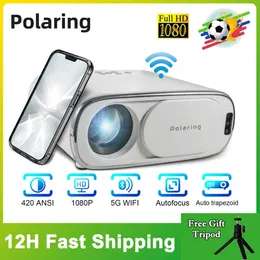 Проекторы Polaring A6 1080p 4K Digital Project Video Projetor 2.4 5G Full HD 9000 Lumens Home Cinema Office Proyector Projector T221216