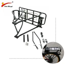 Adjustable 20 26 700C Bike Luggage Rack Black Double Layer EBike Electric Bicycle Battery Rear Carrier Cargo Fit 20-29313s