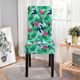 Chaves cadeira de cadeira de estilo nórdico planta tropical capa esticada flores impressão sala de jantar anti-Dirty cozinha assento 1pc house de chaise