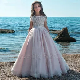 女の子のドレスレース結婚式のための花2022 EST Vestidos daminha Kids Evening Pageant Gowns First Onition Girls