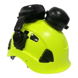 Darlingwell capacete de segurança com proteção contra quedas, protetores de orelha, aberturas de ar para construção, faixa de cabeça ajustável, trabalho industrial