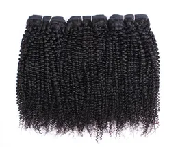Cor natural 3 pacotes afro kinky curly remy ￍndia