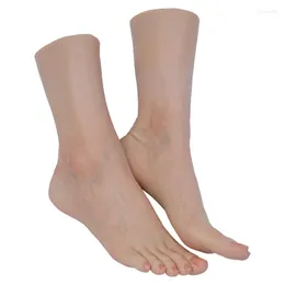 False unhas Mannequin Foot Design Feminino Practice Femily Silicone Feet Model para Footjob Shoes Sock Display Z4000