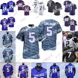 Maglie da calcio Maglie da calcio Custom TCU Horned Frogs Maglia da calcio NCAA College Garret Wallow Ross Blacklock Jeff Gladney Josh Doctson Andy Dalton