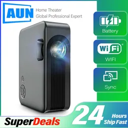 A30c Pro Pro -Portable AUN LED MINI PROCETOR SMART TV BOX HOME Theatre Projectors Cinema Beamer 4K Видео через HD Port T221216