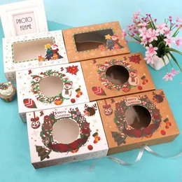 Gift Wrap Christmas Candy Box Kraft Paper Cake Biscuit Packaging Apple Decoration