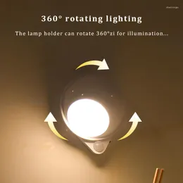 Nachtlichter LED-Licht Bewegungssensor Wireless USB Aufladen Gang Treppe Schlafzimmer Nachttischlampe für Küchenschrank Lampe