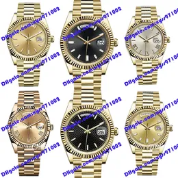 6 Model Men's Watch 2813 Automatisk mekanisk klocka M228238 40mm Silver Rom Dial Guld Rostfritt st￥lklockor Kalender Display Black Diamond Watches Sapphire Glass