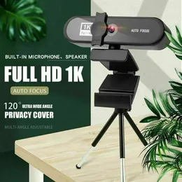 Camcorders USB Auto FocusHD4KコンピューターカメラWebカメラに接続されているライブカンファレンスオンラインコースのビデオカメラ