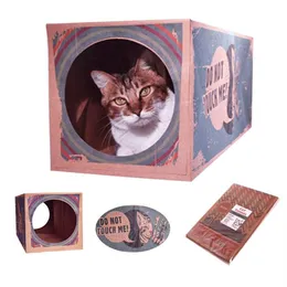 Brinquedos de gato Túnel dobrável Tubos de pet -top Tubes Dog Kitten Supplies House Funny Paper Box Toy2667