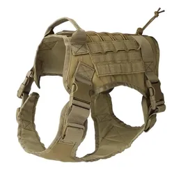 K9 Tactical Training Dog Apparel Vest Harness Militare regolabile Molle Nylon Large Dog Patrol Equipment238O