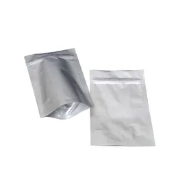 10x15cm självförseglingsmatpåsar Pure aluminiumfolieförpackningspåse mylar återlämnande matlagringsdragare lås förpackningspåsar