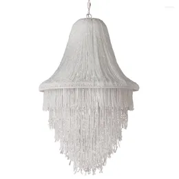 Pendellampor Creative Tassel Jellyfish Crystal Chandelier Hanging Lamp Decorative inomhusbelysning för Villa Lobby El