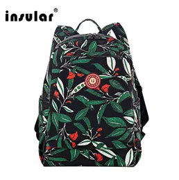 Stampa floreale insulare Nylon Baby Diaper Backpack Waterproof Mommy Bag Nappy Nappy Backpack2701044